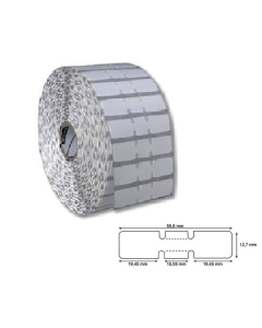 Zebra 8000D, Direkte Termo smykke etiket, 55.6x12.7 mm, C:25.4 mm | Klapper
