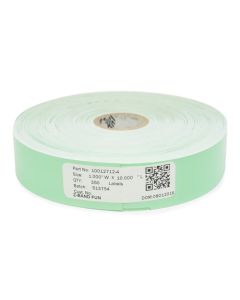 Zebra Z-Band Fun, Direct Thermal Green Wristband, Polypropylene, 25.4x254mm, 350 Wristband/roll | 10012712-4
