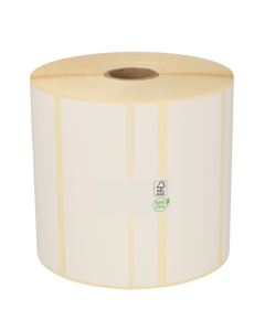 Zebra 1000T, Gloss white Thermal Transfer label with general purpose permanent acrylic-based adhesive | 102x38mm | 800294-155