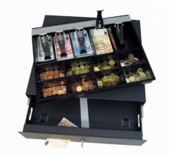 APG E3000, Pengeskuffe, frontåbning, elektronisk | sort