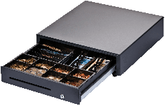 Metapace K-1 Elektrisk Pengeskuffe frontåbning - Sort