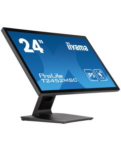 iiyama ProLite T2452MSC-B1, Touch monitor with 60.5 cm | 23.8'' screen size Full HD and HDMI, display port video input | T2452MSC-B1