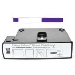 Zebra Z-Band Adult Wristband, Adhesive Closures, PURPULE, Fits For: HC100 | ZD510-HC | 10006995-4K