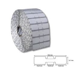 Zebra 8000D, Direct Thermal Jewelry Label, 55.6x12.7mm, C:25.4mm | Flaps