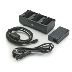 Zebra Battery charging station, 3 slots, incl.: power supply, Fits for: ZQ310 | ZQ320 | SAC-MPM-3BCHGEU1-01